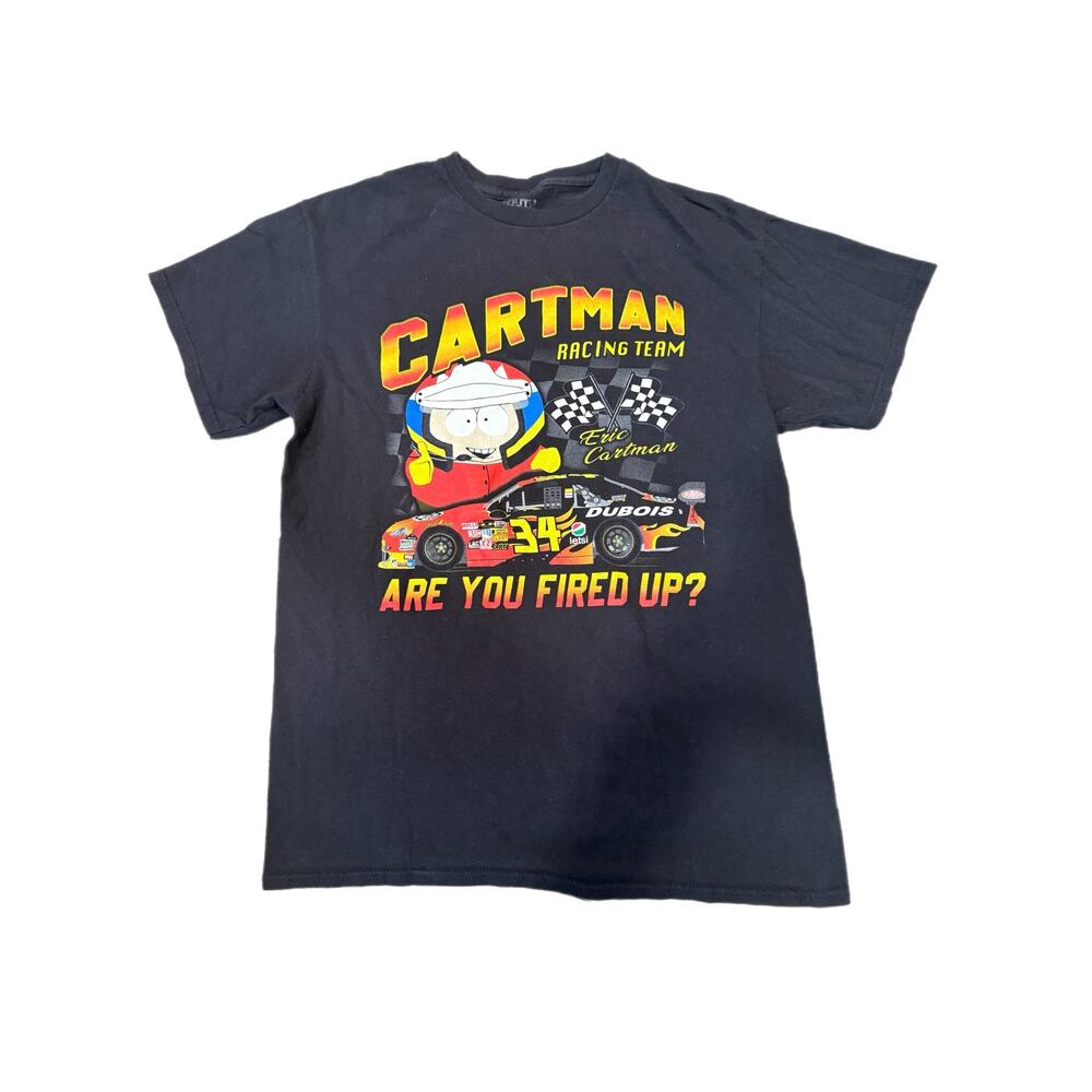 South Park Cartman Racing Team Dubois "Are You Fired Up" T-Shirt Sz M